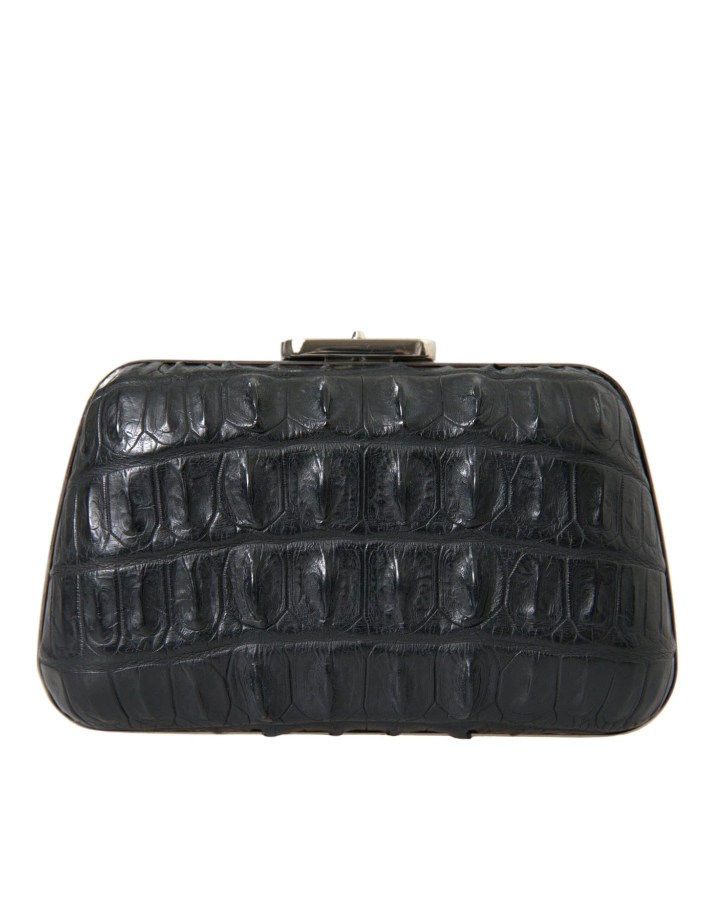 Balenciaga Black Exotic Skin Leather Shoulder Crossbody Box Clutch Bag by Balenciaga