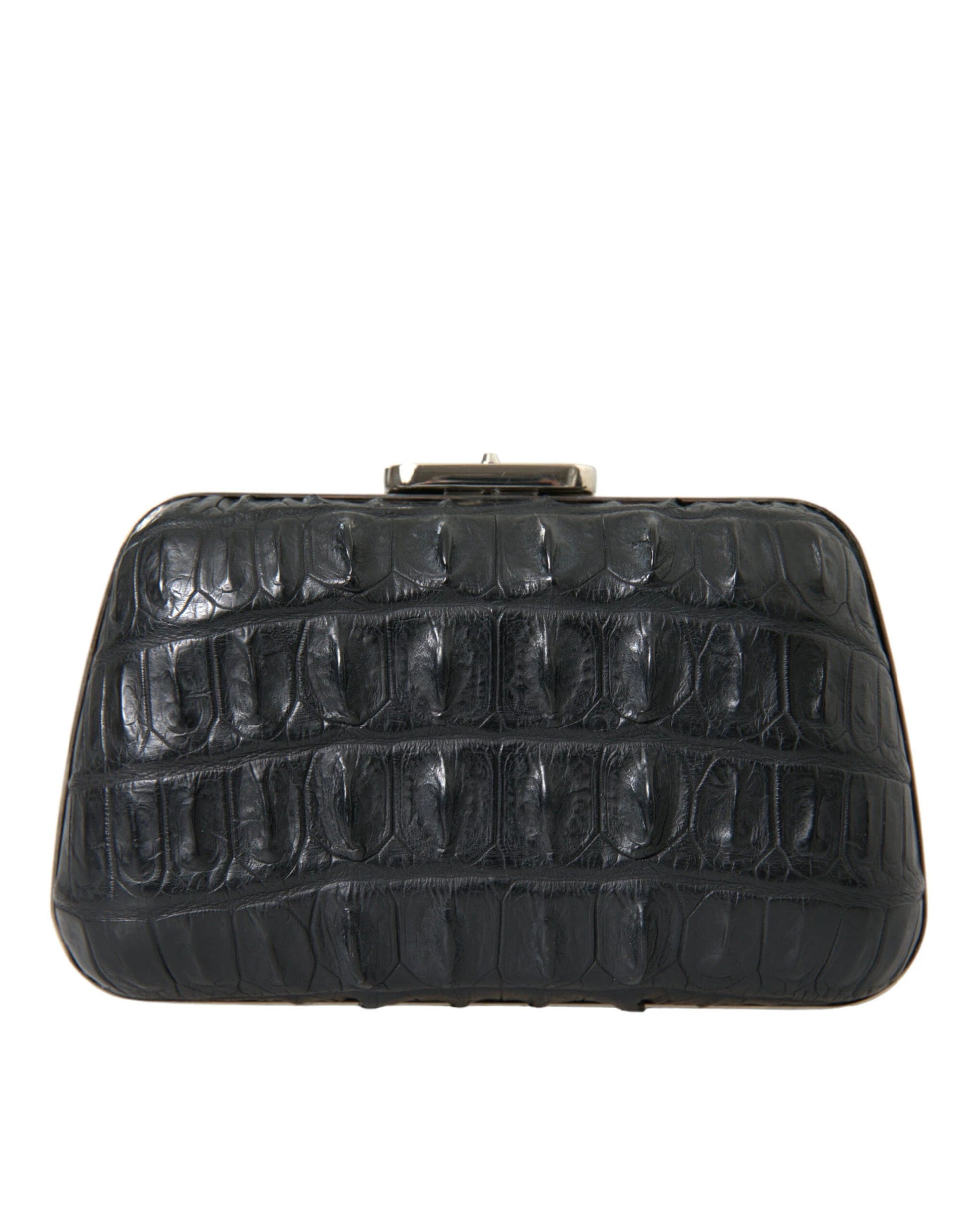 Balenciaga Black Exotic Skin Leather Shoulder Crossbody Box Clutch Bag by Balenciaga