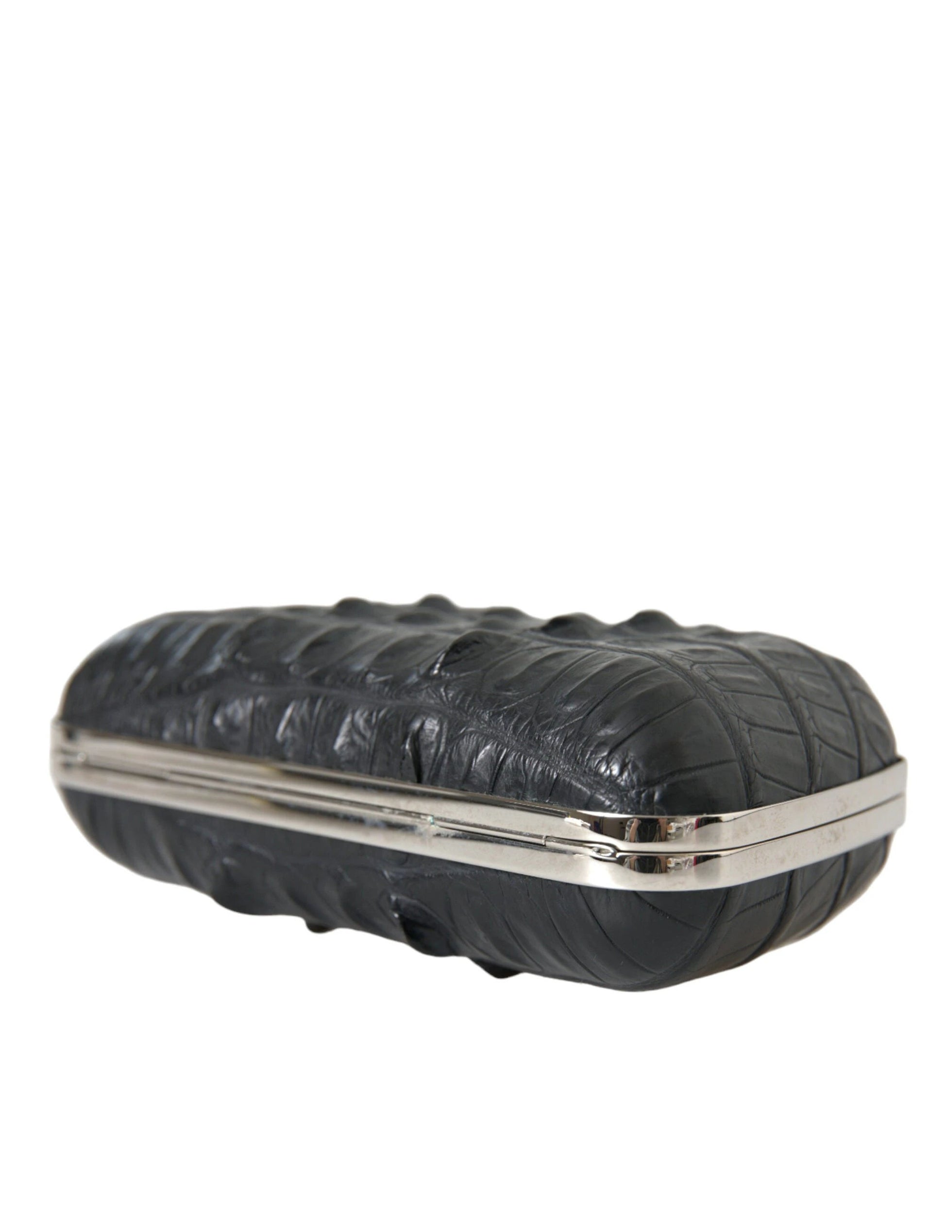 Balenciaga Black Exotic Skin Leather Shoulder Crossbody Box Clutch Bag by Balenciaga