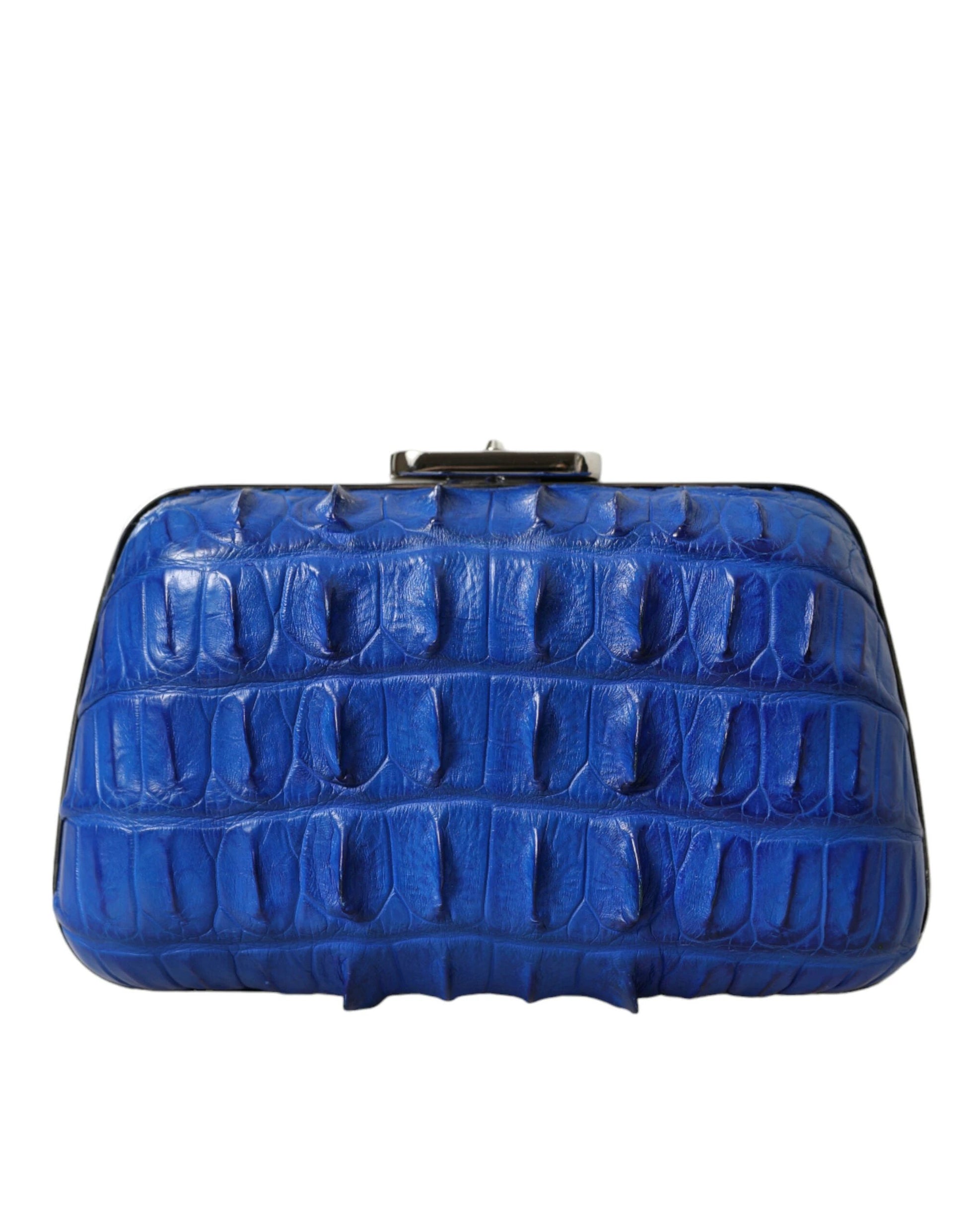 Balenciaga Blue Exotic Skin Leather Shoulder Crossbody Box Clutch Bag by Balenciaga