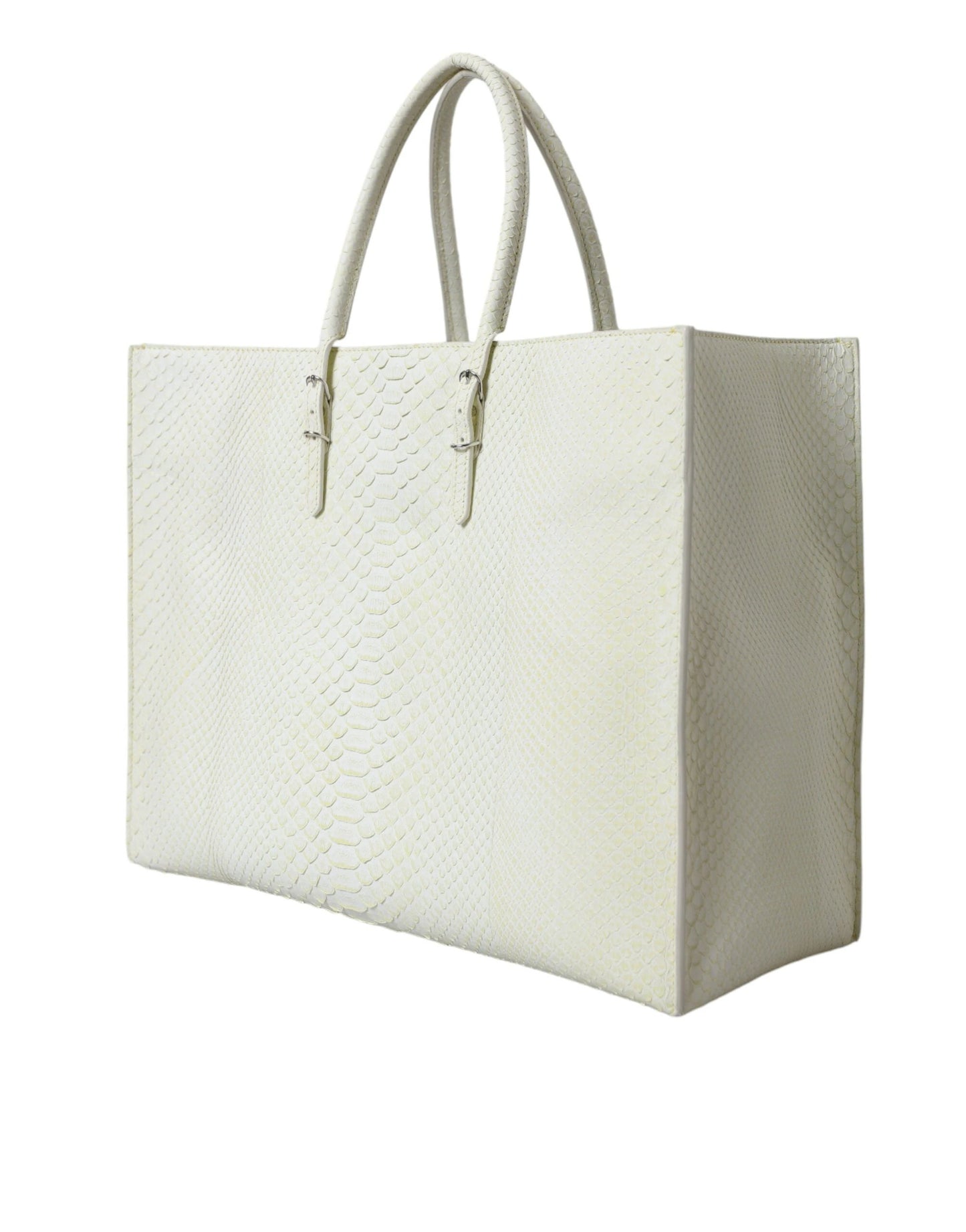 Balenciaga White Yellow Exotic Skin Leather Shopping Tote PAPIER Bag by Balenciaga