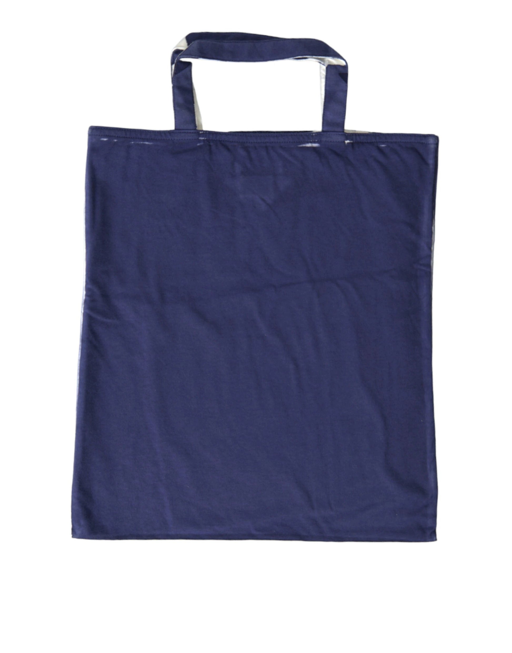 Prada Blue Jersey Fabric Logo Shoulder Shopping Tote Shopping Bag by Prada