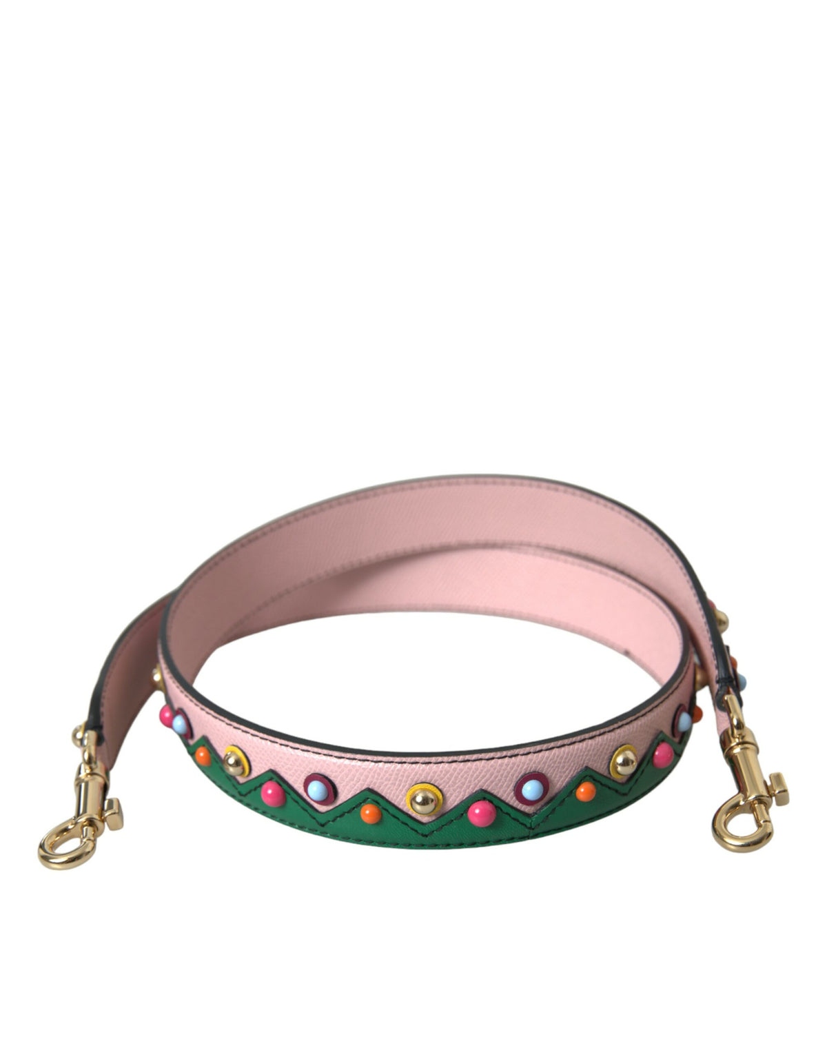Bandoulière Dolce & Gabbana femme en cuir de chèvre et d'agneau rose et vert – WMB306