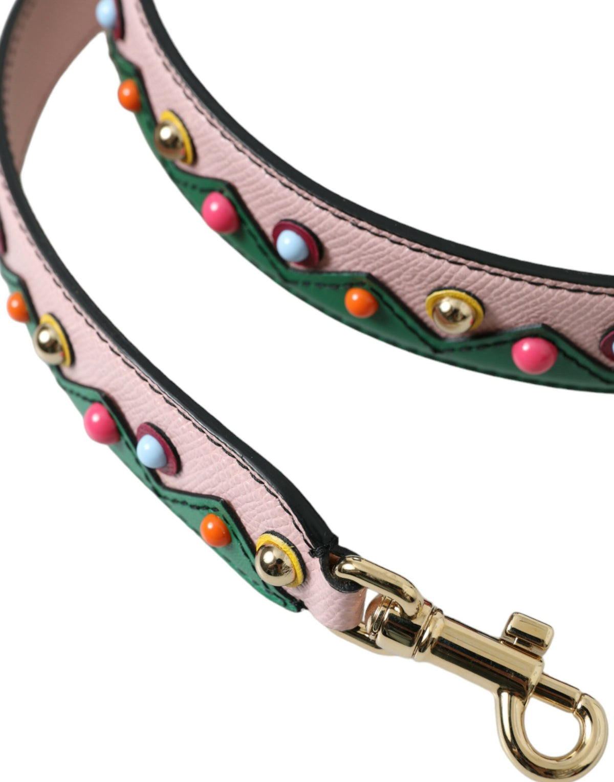 Bandoulière Dolce & Gabbana femme en cuir de chèvre et d'agneau rose et vert – WMB306