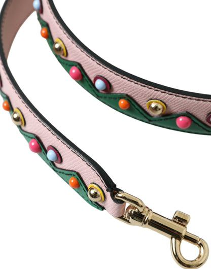 Bandoulière Dolce & Gabbana femme en cuir de chèvre et d'agneau rose et vert – WMB306