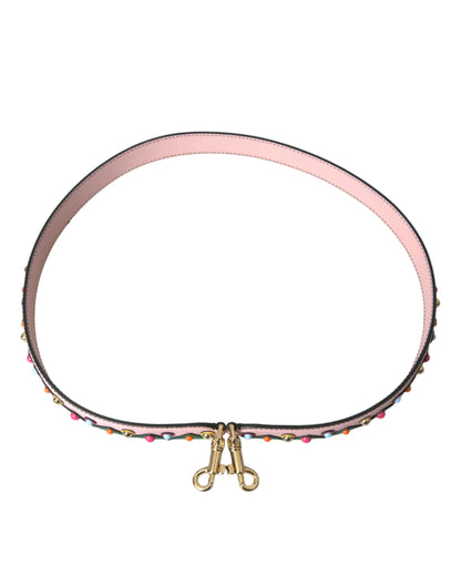 Bandoulière Dolce & Gabbana femme en cuir de chèvre et d'agneau rose et vert – WMB306