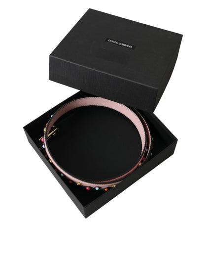 Bandoulière Dolce & Gabbana femme en cuir de chèvre et d'agneau rose et vert – WMB306