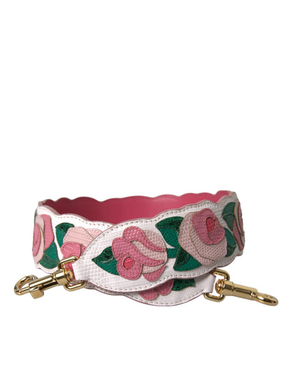Bandoulière Dolce & Gabbana femme en cuir de veau blanc à motif floral – WMB312#