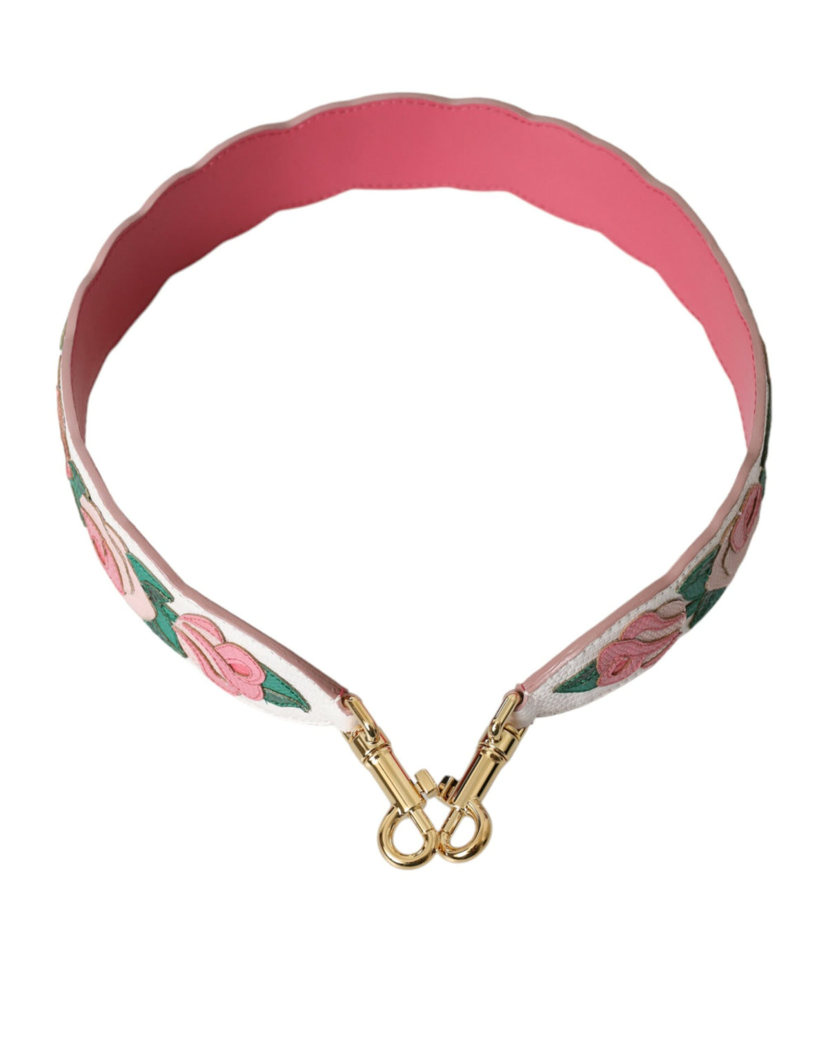 Bandoulière Dolce & Gabbana femme en cuir de veau blanc à motif floral – WMB312#