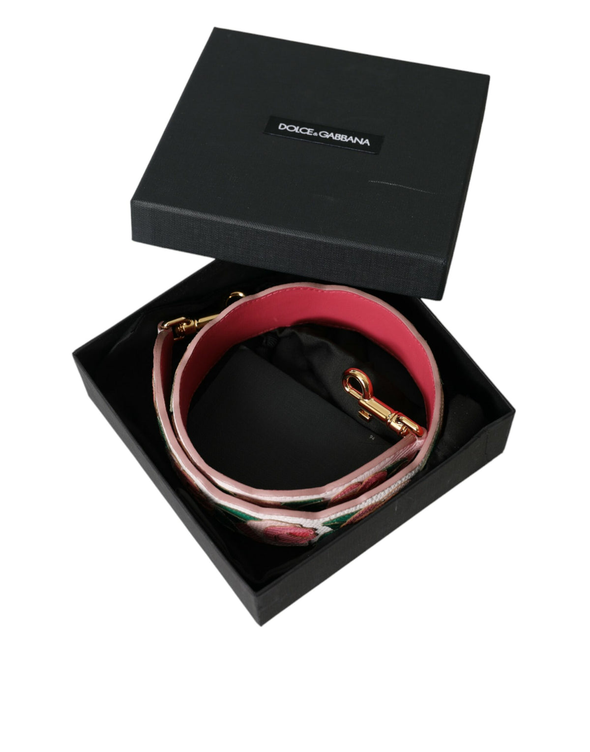 Bandoulière Dolce & Gabbana femme en cuir de veau blanc à motif floral – WMB312#