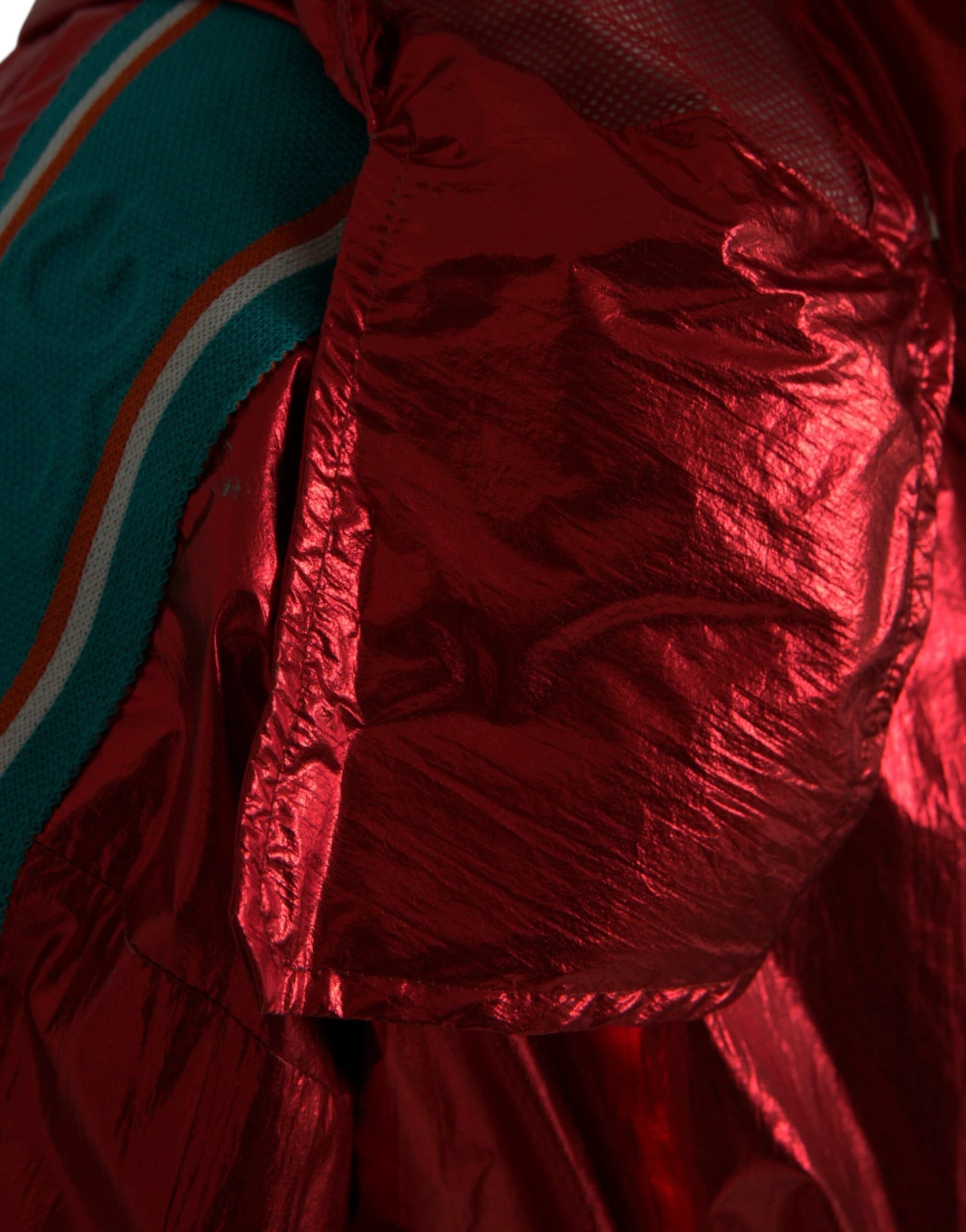 Dolce & Gabbana Red Nylon Hooded Pullover Sweatshirt Jacket by Dolce & Gabbana