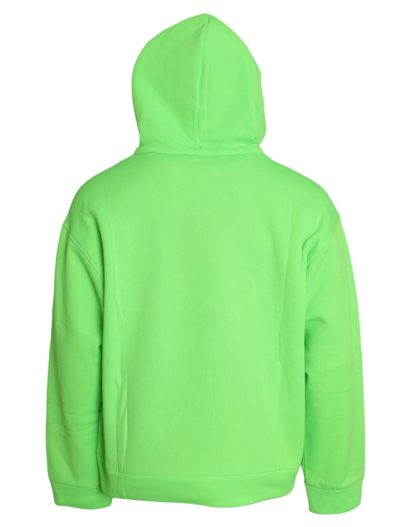 Dolce & Gabbana Neon Green Hooded Top Pullover Sweater by Dolce & Gabbana