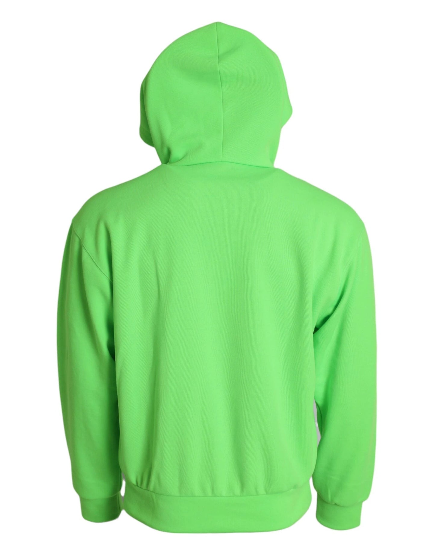 Dolce & Gabbana Neon Green Hooded Full Zip Top Sweater by Dolce & Gabbana