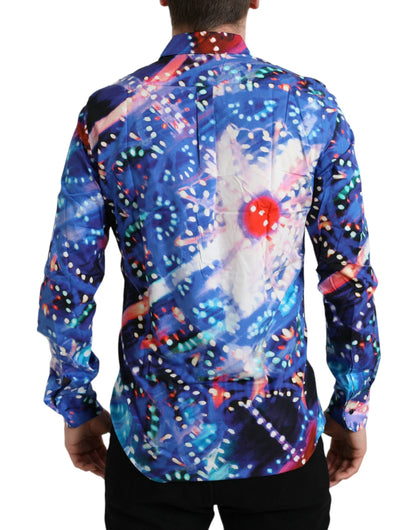 Dolce & Gabbana Multicolor Luminarie Slim MARTINI Shirt by Dolce & Gabbana