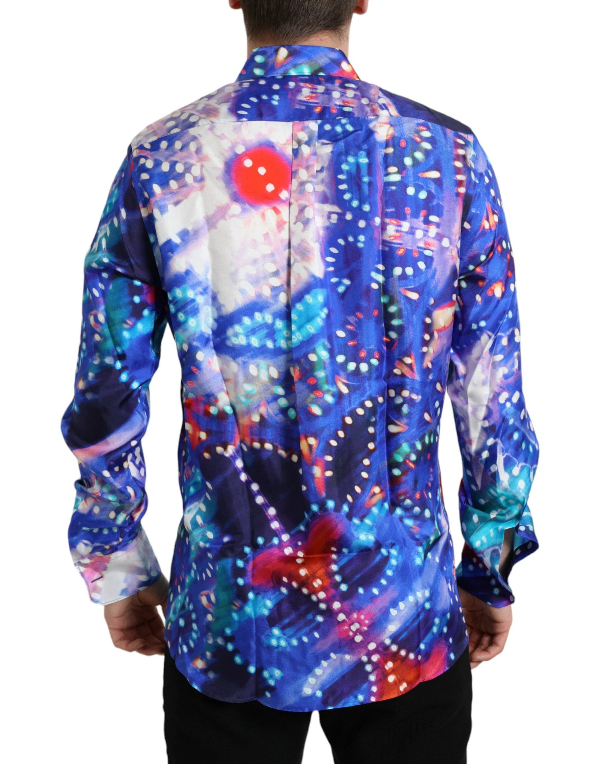 Dolce & Gabbana Purple Luminarie Silk Slim MARTINI Shirt by Dolce & Gabbana