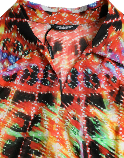 Dolce & Gabbana Multicolor Luminarie Print Cotton T-shirt by Dolce & Gabbana