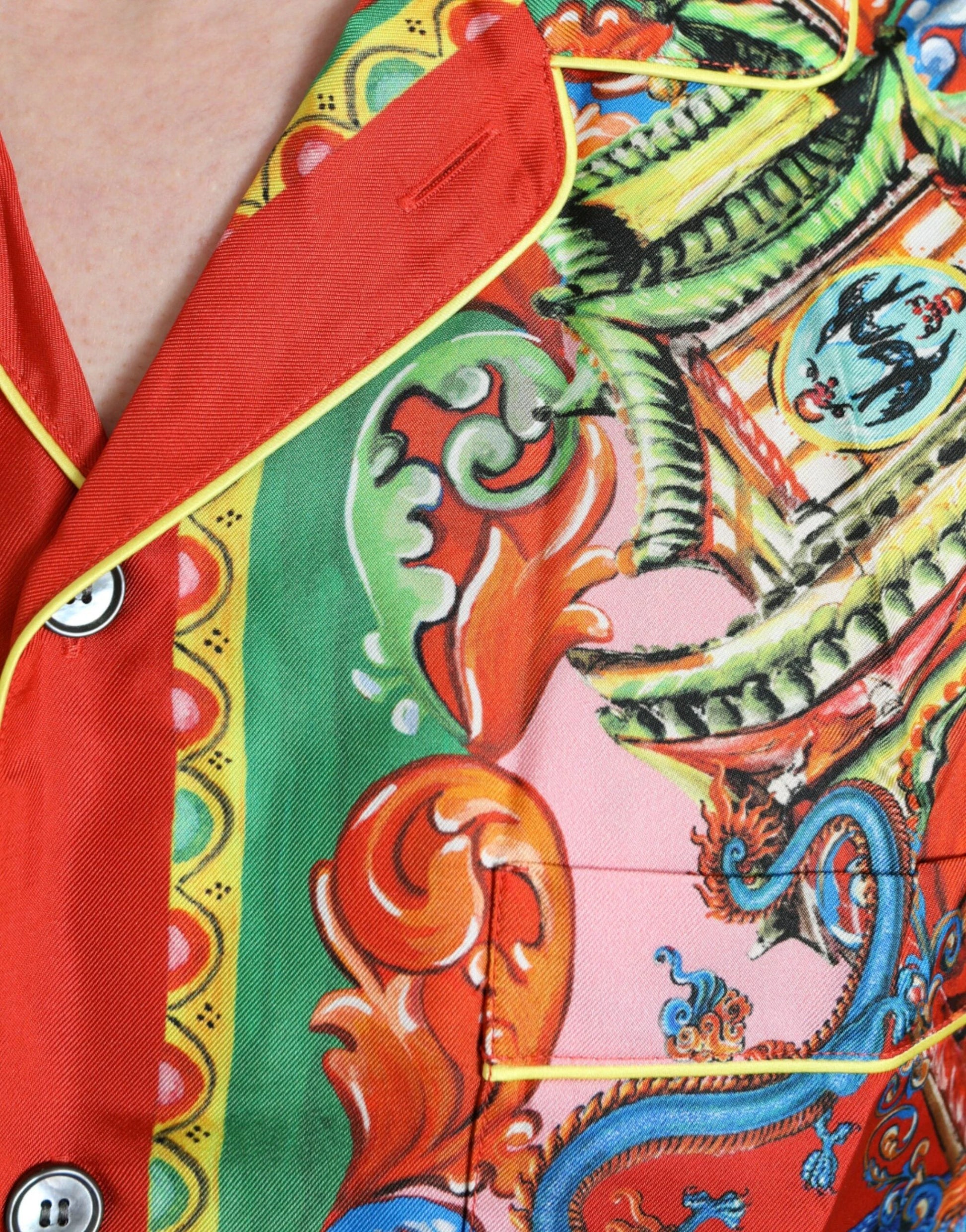 Dolce & Gabbana Multicolor Patterned Button Down Casual Shirt by Dolce & Gabbana