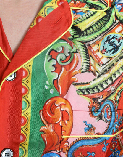 Dolce & Gabbana Multicolor Patterned Button Down Casual Shirt by Dolce & Gabbana
