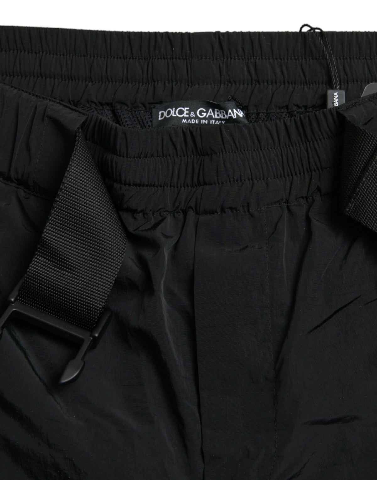 Jogging Dolce & Gabbana homme léopard en nylon noir et rouge – PAN75019