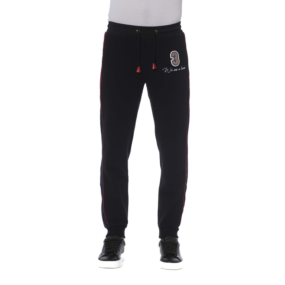 Trussardi joggingbroek voor heren van zwart katoen – TR-24075