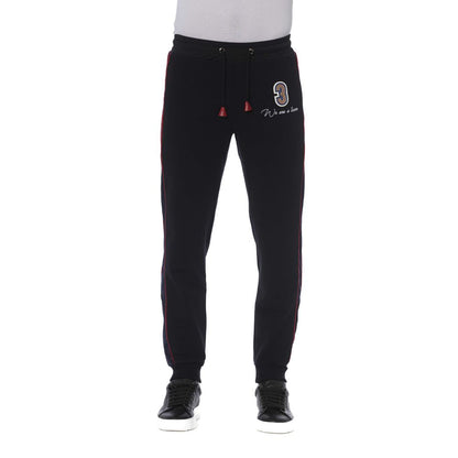 Trussardi joggingbroek voor heren van zwart katoen – TR-24075
