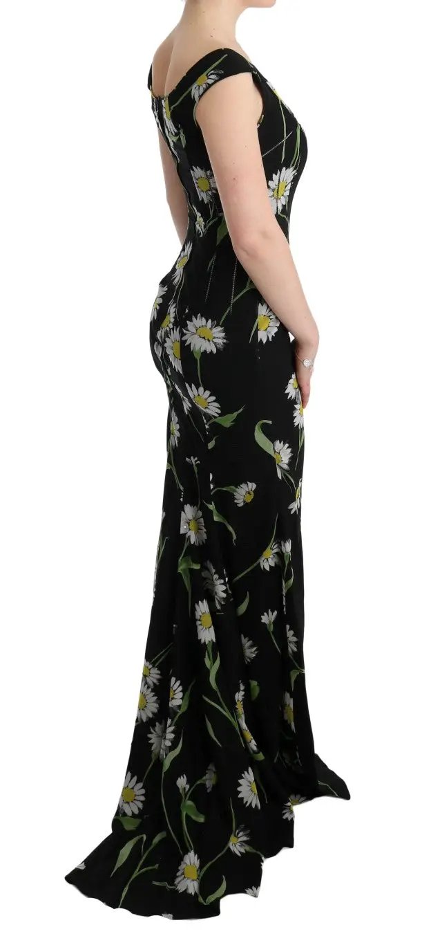 Dolce & Gabbana Sunflower Silk Stretch Sheath Dress by Dolce & Gabbana