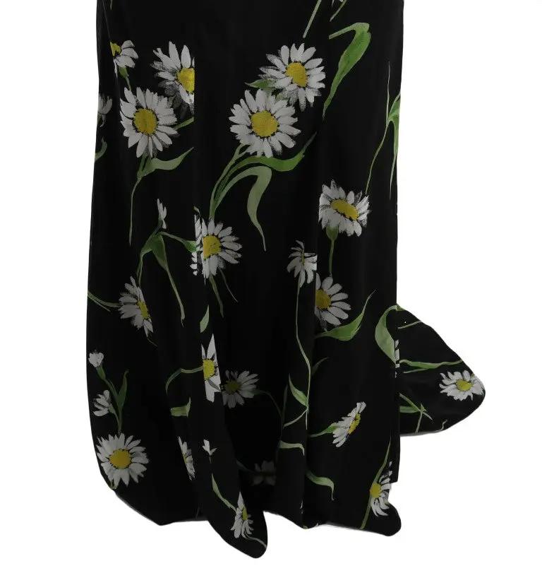 Dolce & Gabbana Sunflower Silk Stretch Sheath Dress by Dolce & Gabbana