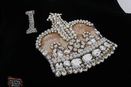 Dolce & Gabbana Black I AM A PRINCESS Crystal Shift Dress by Dolce & Gabbana