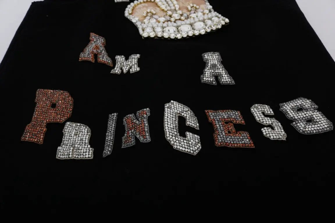 Dolce & Gabbana Black I AM A PRINCESS Crystal Shift Dress by Dolce & Gabbana