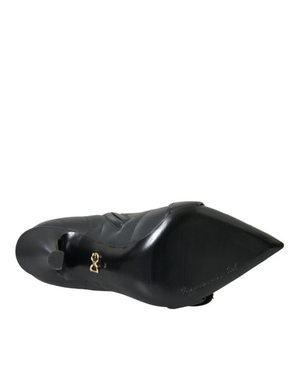 Bottines Dolce & Gabbana femme Devotion matelassées en cuir noir – LA13398