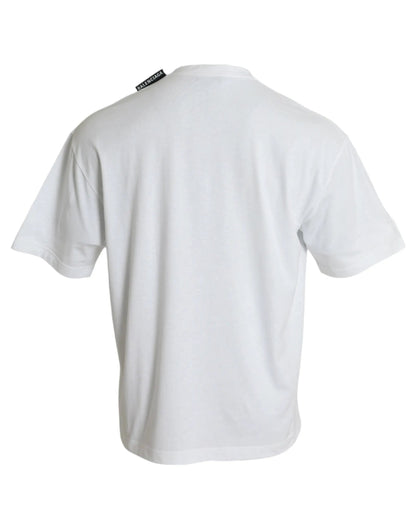 Balenciaga Off White Cotton Jersey Round Neck T-shirt by Balenciaga