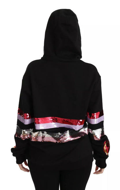 Dolce & Gabbana DG Sequined Hooded Pullover Sweater by Dolce & Gabbana