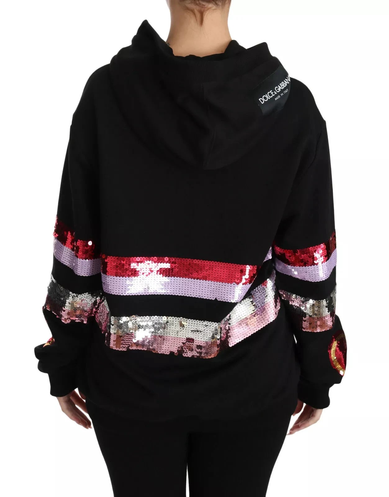 Dolce & Gabbana DG Sequined Hooded Pullover Sweater by Dolce & Gabbana