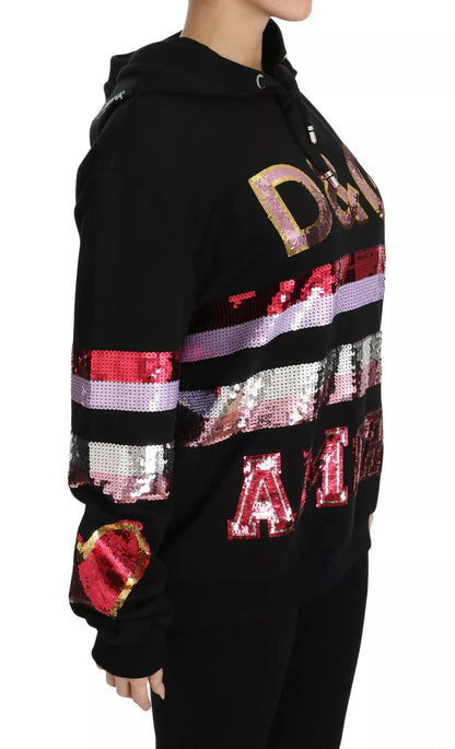 Dolce & Gabbana DG Sequined Hooded Pullover Sweater by Dolce & Gabbana