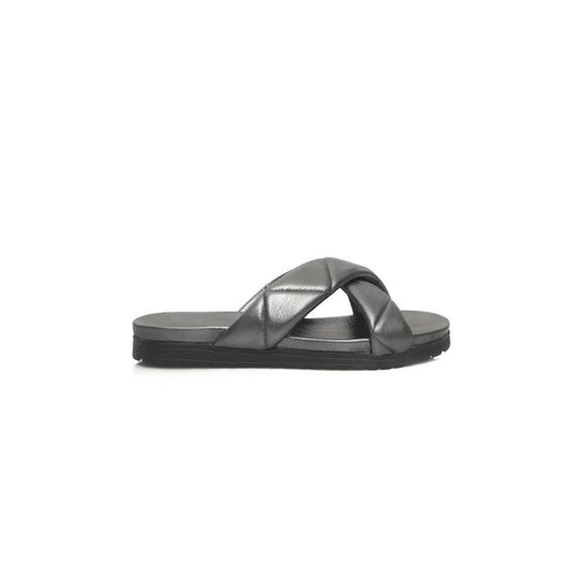 Cerruti 1881 Gray Lambskin Women Sandal by Cerruti 1881
