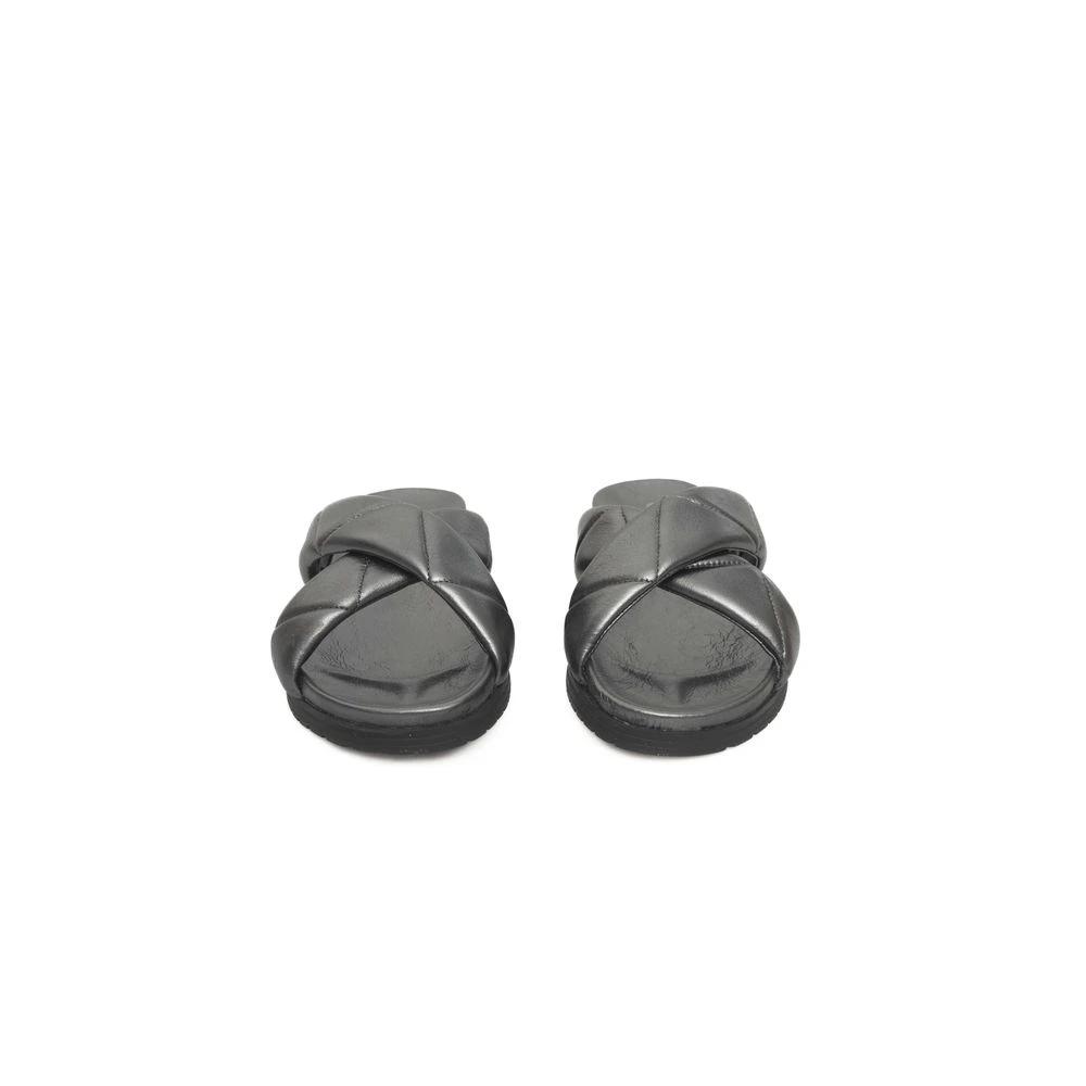 Cerruti 1881 Gray Lambskin Women Sandal by Cerruti 1881