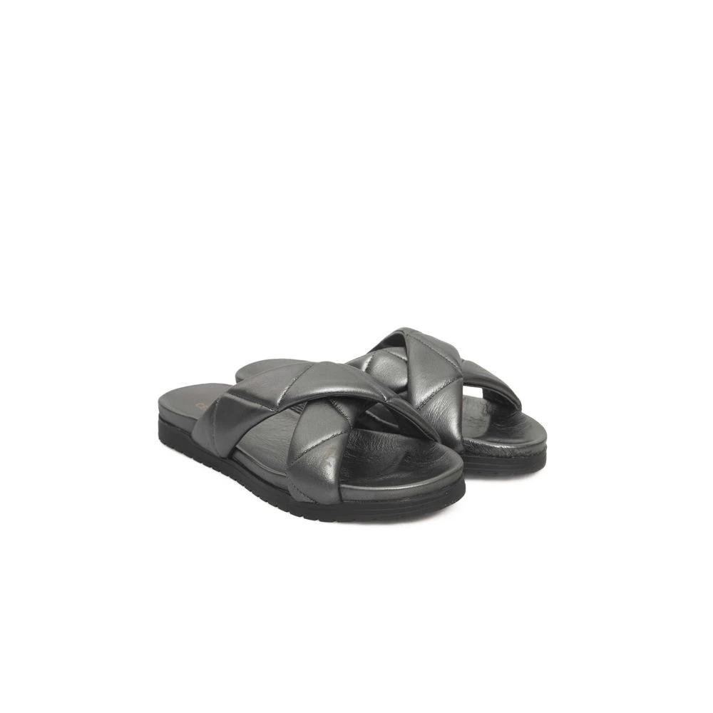Cerruti 1881 Gray Lambskin Women Sandal by Cerruti 1881