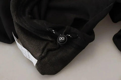 Dolce & Gabbana Black Cotton Logo Hooded Sweatshirt Sweater by Dolce & Gabbana
