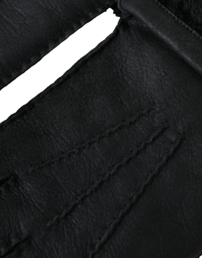 Gants Dolce & Gabbana homme en cuir de veau noir – LB30149