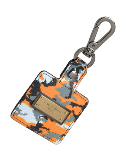 Étui AirPods Dolce & Gabbana femme camouflage en cuir multicolore – SMY10264