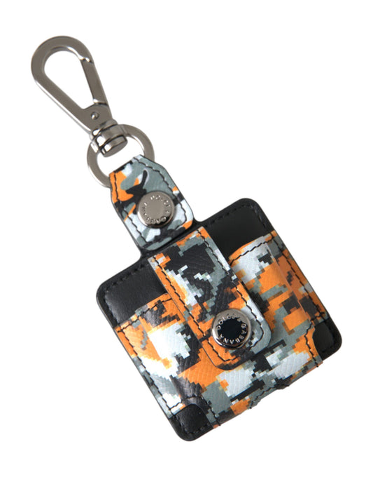 Étui AirPods Dolce & Gabbana femme camouflage en cuir multicolore – SMY10264
