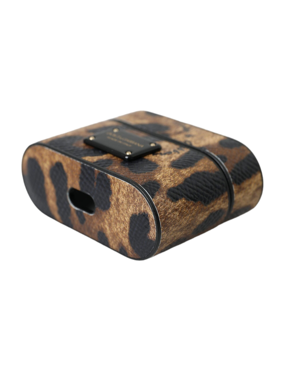 Étui AirPods Dolce & Gabbana femme léopard en cuir de veau marron – SMY10285