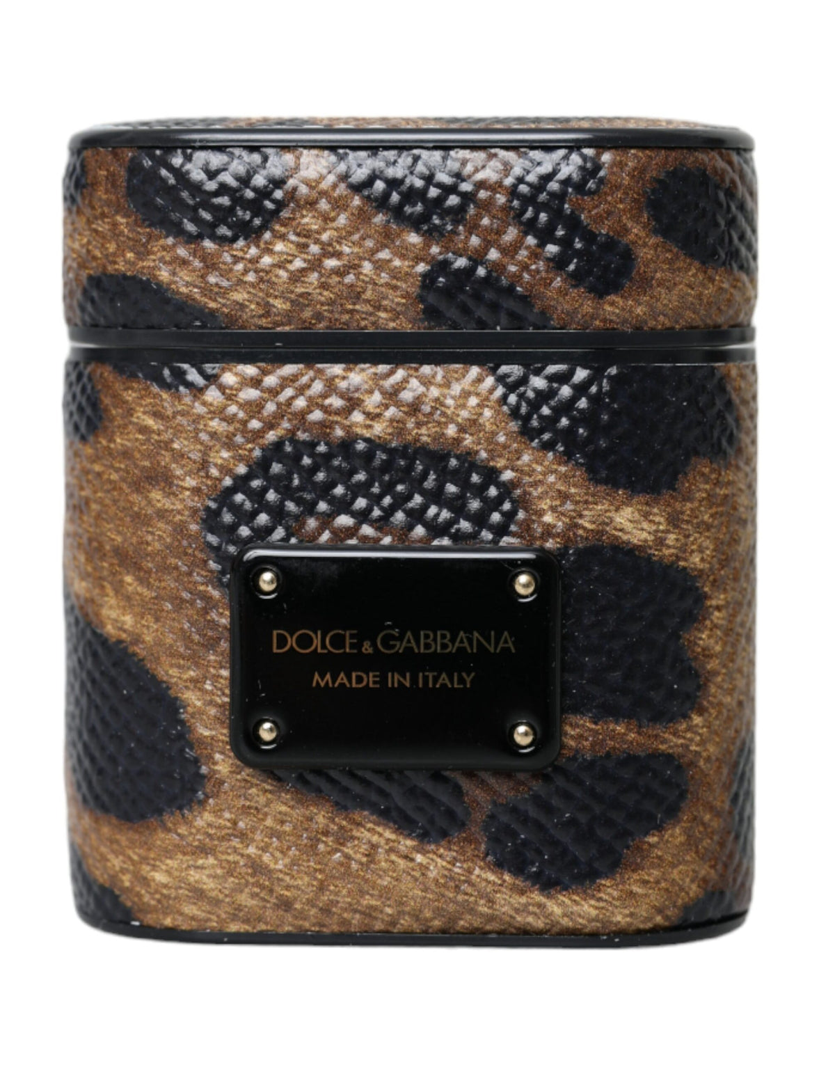 Étui AirPods Dolce & Gabbana femme léopard en cuir de veau marron – SMY10286