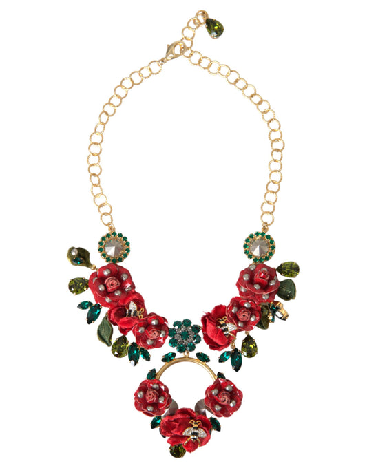 Collier Dolce & Gabbana en laiton doré à cristaux multicolores – SMY10234