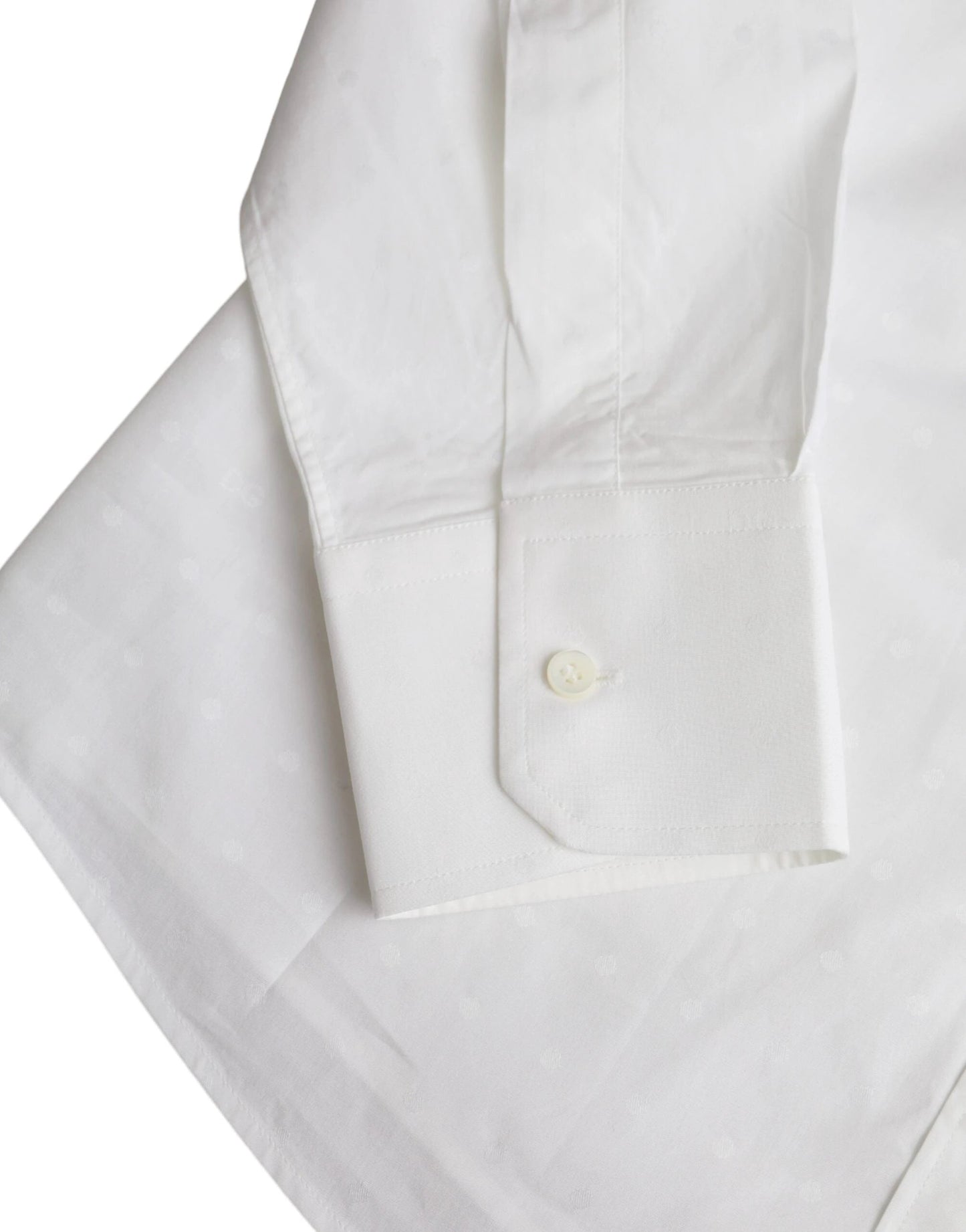 Dolce & Gabbana White Logo Cotton Men Dress GOLD Shirt by Dolce & Gabbana