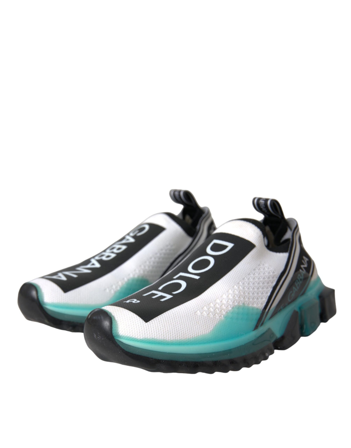 Baskets Dolce & Gabbana femme Sorrento slip-on noir, blanc et bleu – LA11104