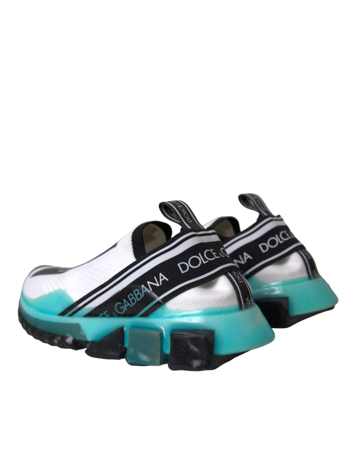 Baskets Dolce & Gabbana femme Sorrento slip-on noir, blanc et bleu – LA11104