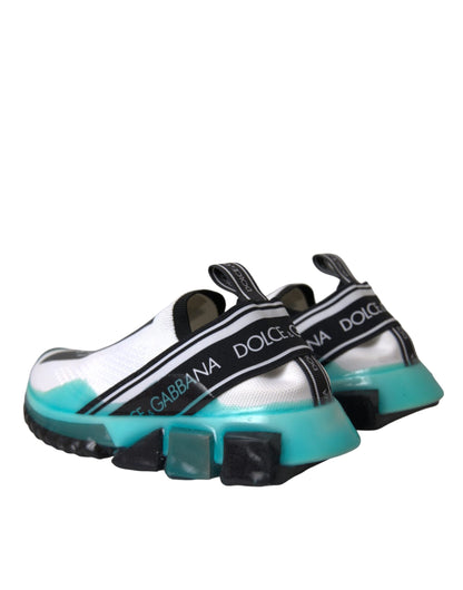 Baskets Dolce & Gabbana femme Sorrento slip-on noir, blanc et bleu – LA11104