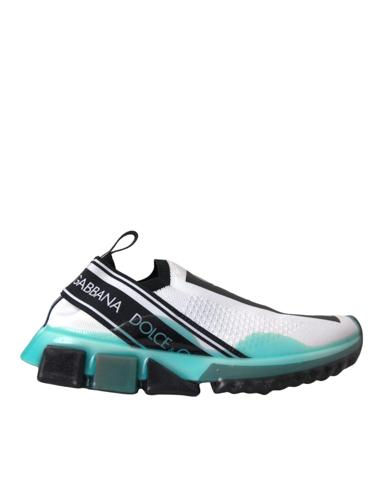 Baskets Dolce & Gabbana femme Sorrento slip-on noir, blanc et bleu – LA11104