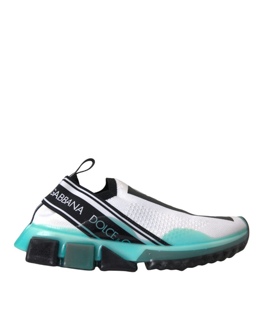 Baskets Dolce & Gabbana femme Sorrento slip-on noir, blanc et bleu – LA11104